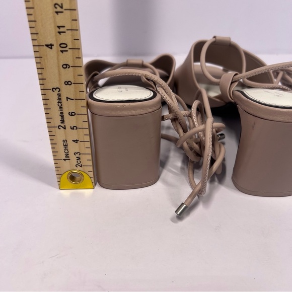 Rag & Bone Emma Leather Tie Heel Sandal In Shasow Pink Size 36 (US 5.5) New - Picture 7 of 10